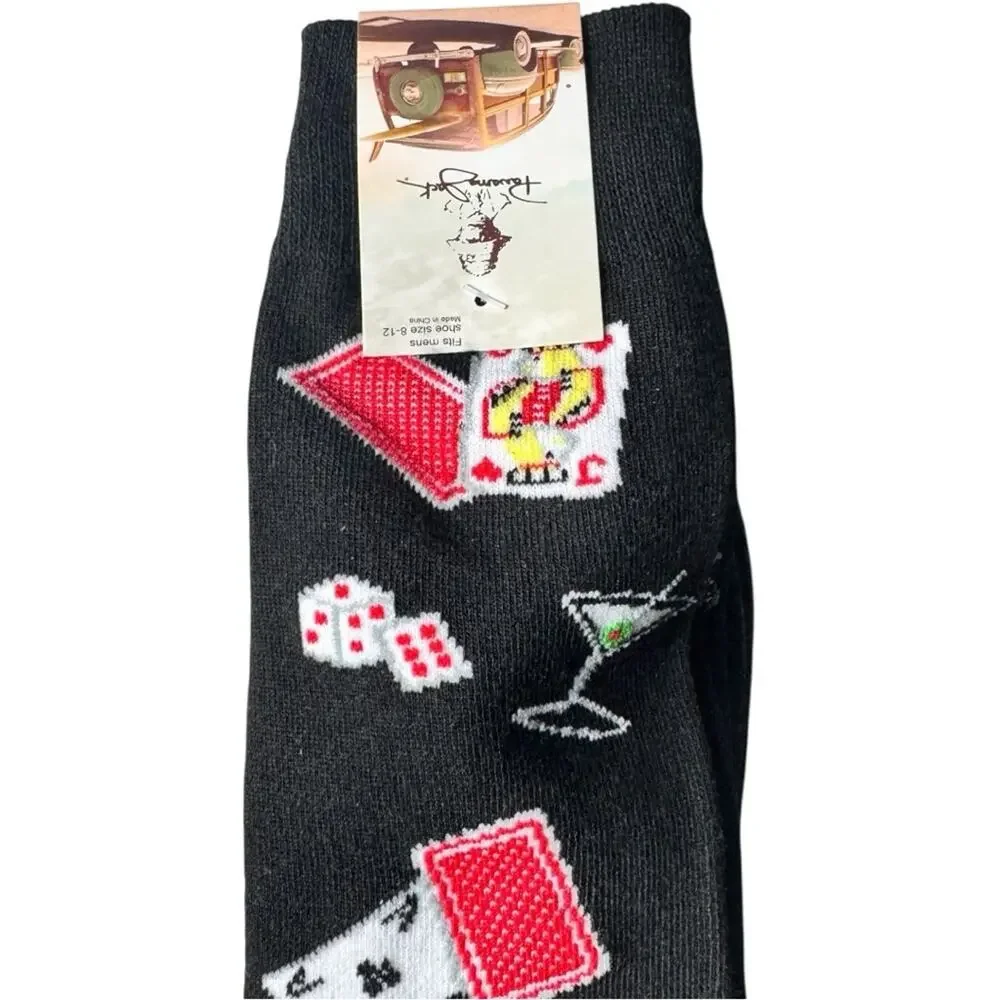 Panama Jack Men's Poker Themed Socks NWT